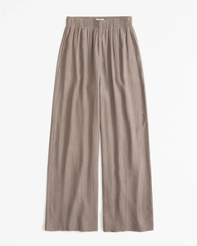 Women's Crinkle Textured Pull-On Pant | Women's Clearance | Abercrombie.com