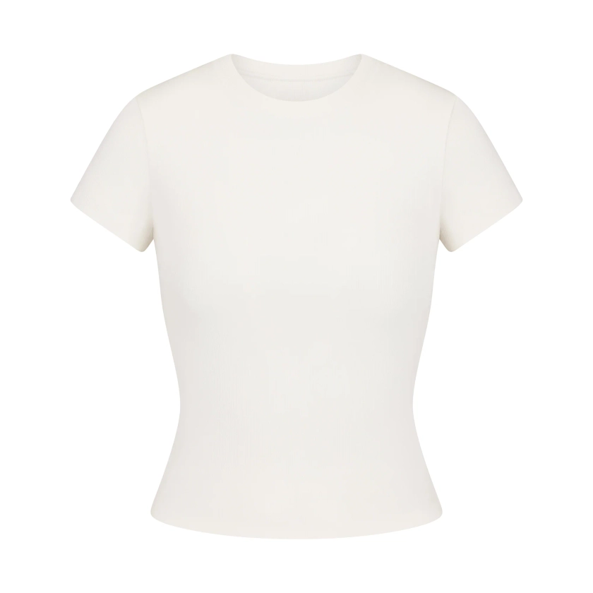 COTTON RIB T-SHIRT | MARBLE