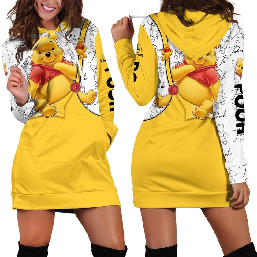 Cartoon Character Fall Winnie the Pooh Hoodie All Over Printed 3D Unisex Men Women