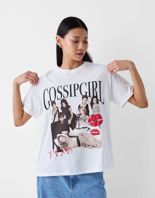 T-shirt Gossip Girl manches courtes imprimé - T-shirts et tops - BSK Teen
