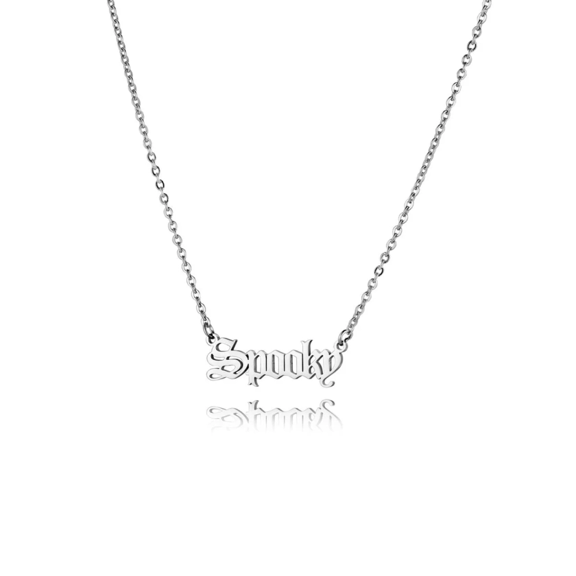 Spooky Script Necklace