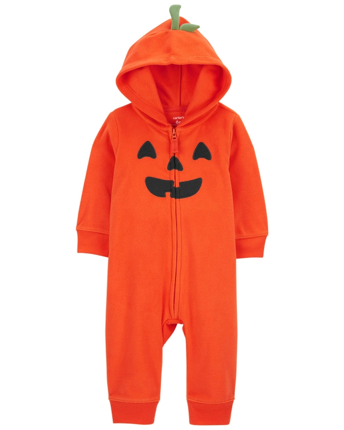 Baby Halloween Pumpkin Costume Hooded Jumpsuit