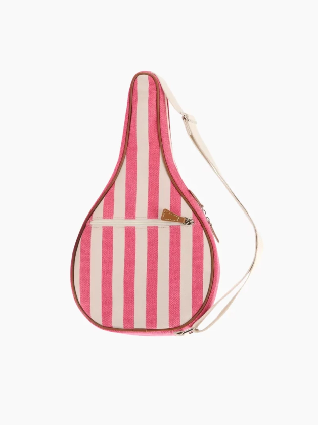 Personalised Red Striped Padel Racket Case | The Go-To