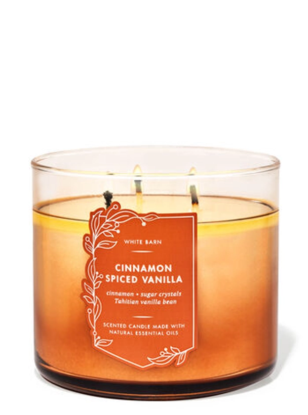 White Barn Cinnamon Spiced Vanilla 3-Wick Candle