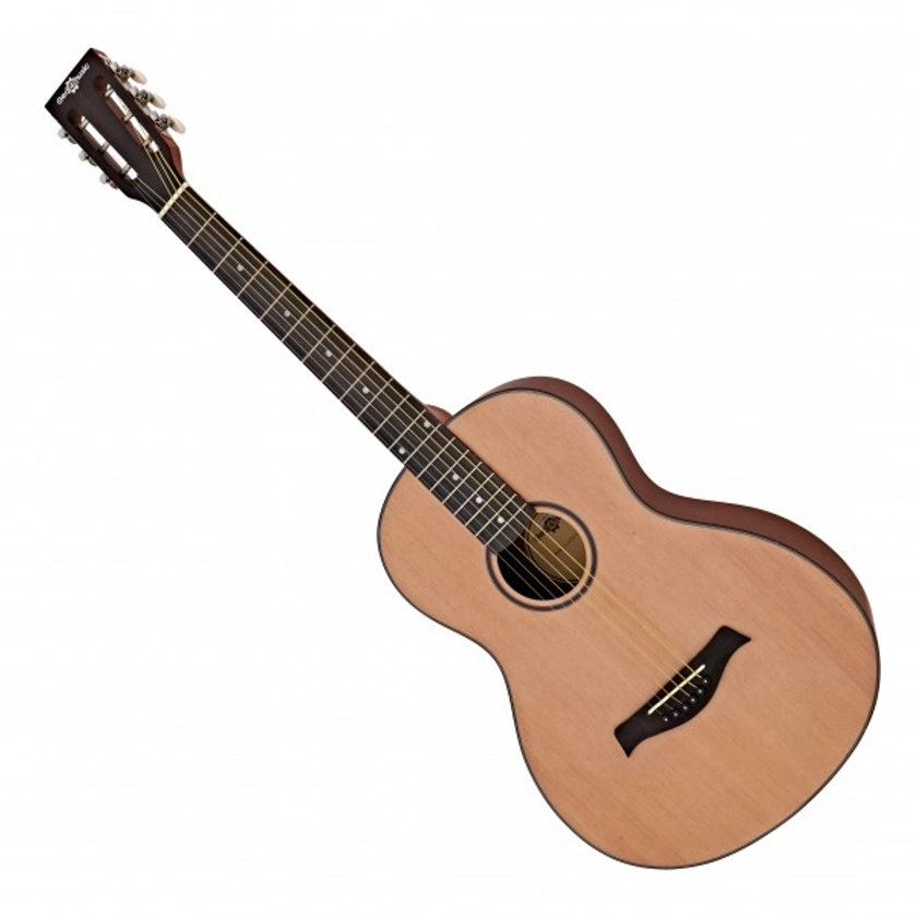 Parlour Left-Handed Acoustic Guitar by Gear4music, Natural at Gear4music