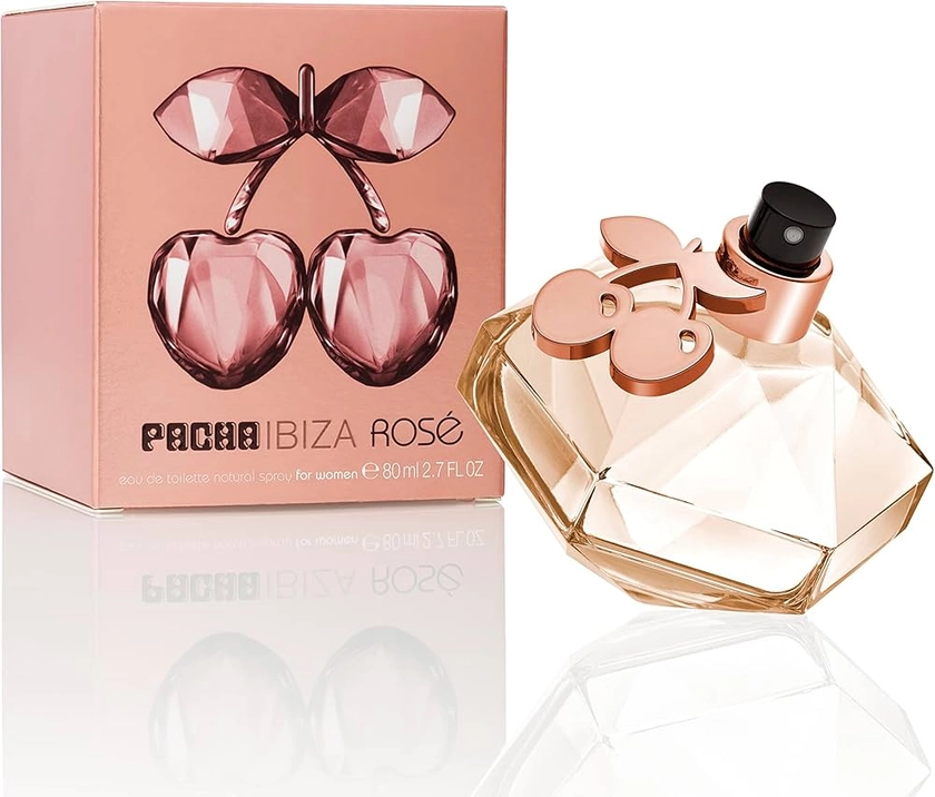 Pacha Ibiza Rosé Eau de Toilette pour Femme - Longue Durée - Parfum jeune, sexy et élégant - Notes florales et fraîches - Idéal pour la journée - 80 ml