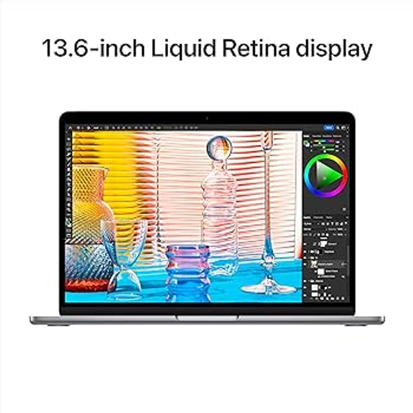 Apple 2022 MacBook Air Laptop with M2 chip: 13.6-inch Liquid Retina Display, 8GB RAM, 256GB SSD Storage, Backlit Keyboard, 1080p FaceTime HD Camera. Works with iPhone and iPad; Space Gray