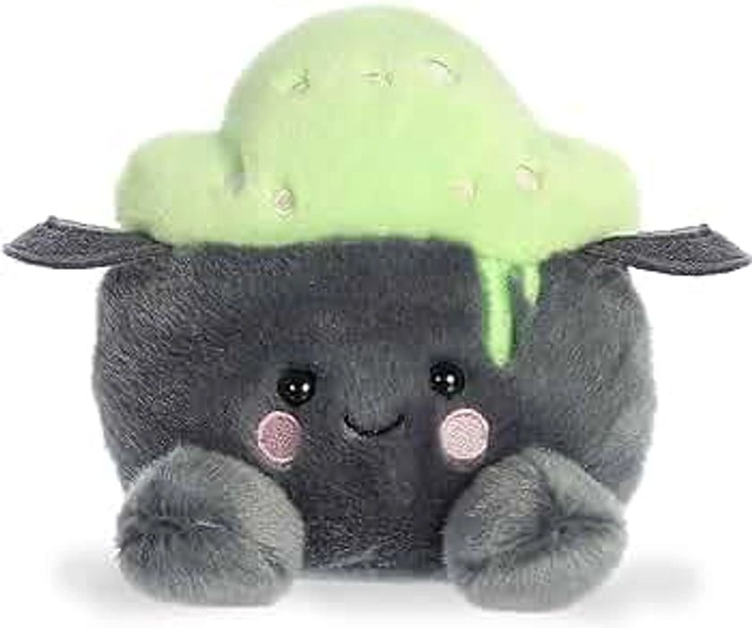 Aurora® Spooky Palm Pals™ Bubbly Cauldron™ Stuffed Animal - Pocket-Sized Play - Collectable Fun - Gray 5 Inches