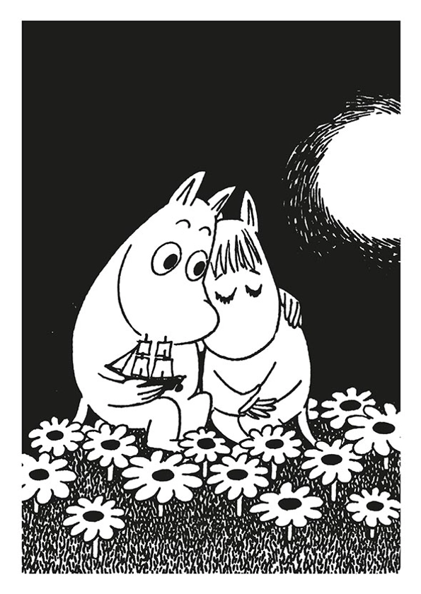 Mysbod.com - The shop for you who love Moomin! - Moomincard, Letterpressed postcard, Moomintroll & Snorkmaiden