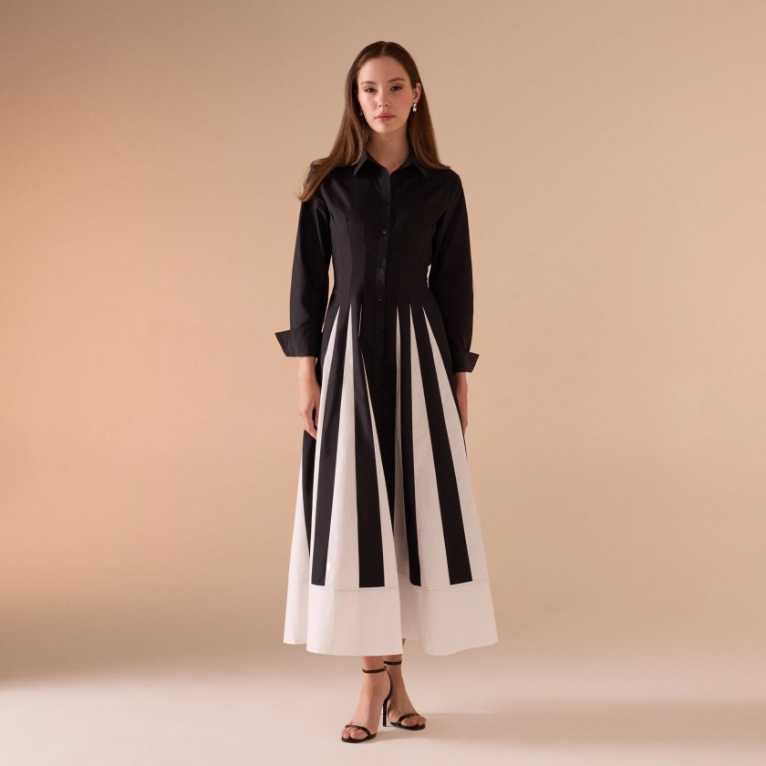 Long Sleeve A-line Maxi Dress