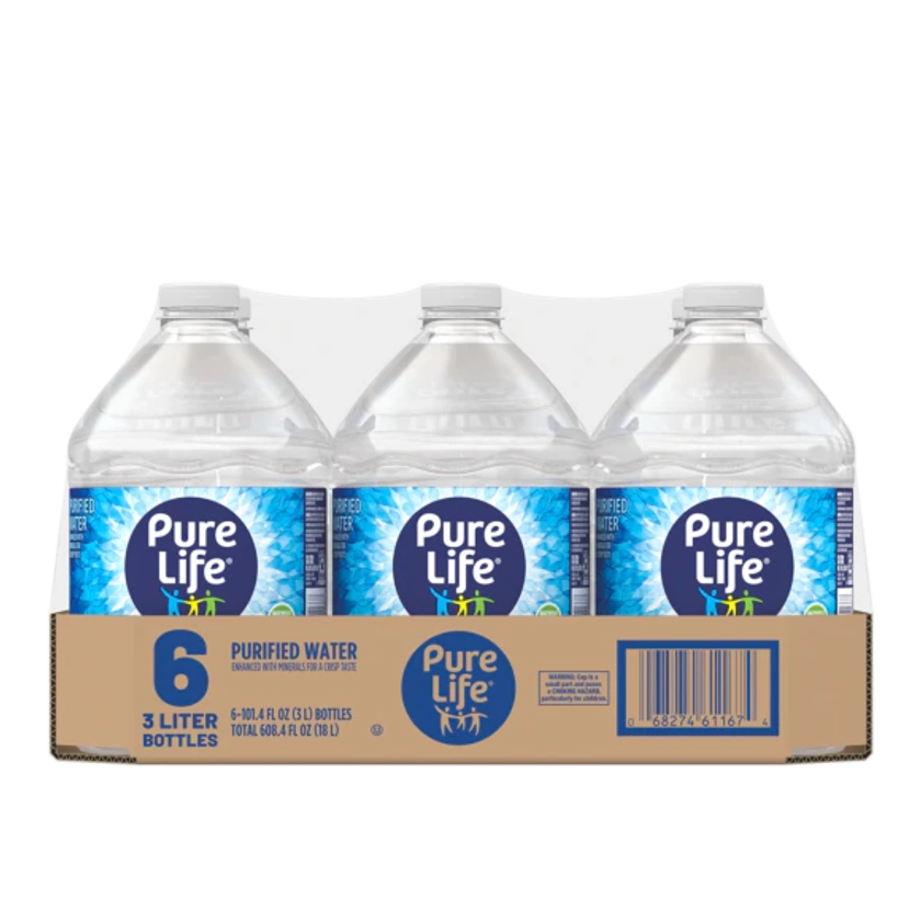 Pure Life® Purified Water | 3 Liter 6-Pack | ReadyRefresh