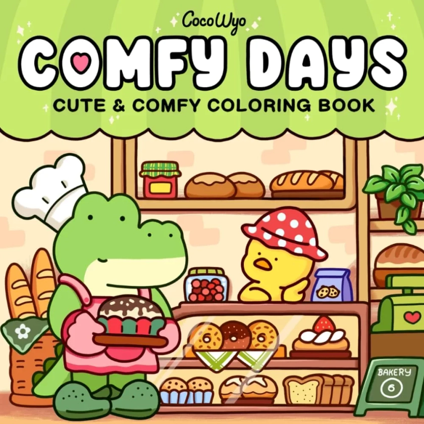 Comfy Days: Coloring Book for Adults and Teens Featuring Super Cute Animal Characters in Cozy Hygge Moments for Relaxation (Cozy Spaces Coloring)