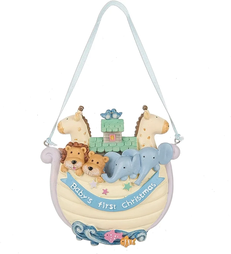 Midwest Baby's 1st Christmas Noah's Ark Ornament ,Resin, 4 Inches