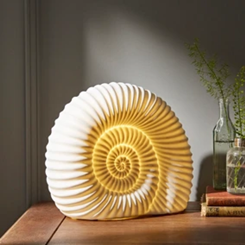 Porcelain Ammonite Table Lamp
