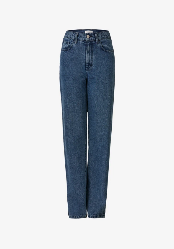 COBAIN HIGH WAISTED JEAN IN BLUE | JEANS | VIKTORIA & WOODS - Viktoria & Woods