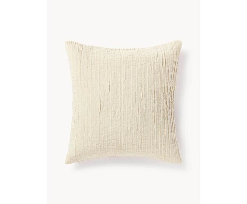 Housse de coussin en coton avec motif plissé Artemis