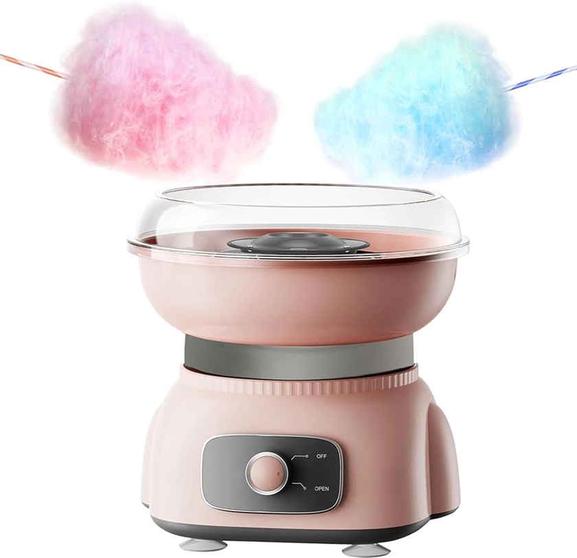 Cotton Candy Machine for Kids Cotton Candy Maker for Home for Christmas Gifts Birthday Gifts with 10 sticks and 1 Scoop (Pink)