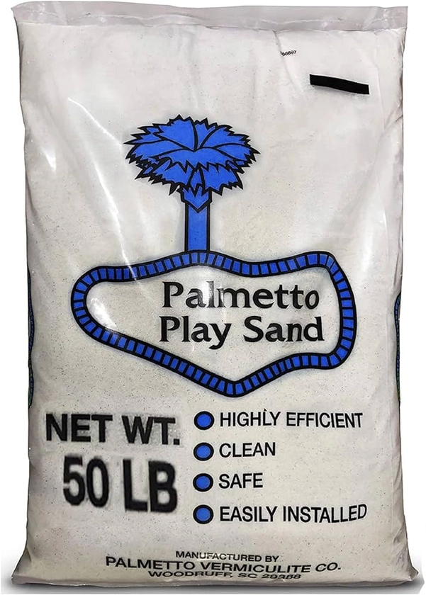 Amazon.com: Play Sand Palmetto 50 Pound Natural for 18 Square Inch Sand Box, Play Areas, Classrooms, and Sand Tables for Kids and Toddlers, Creme.