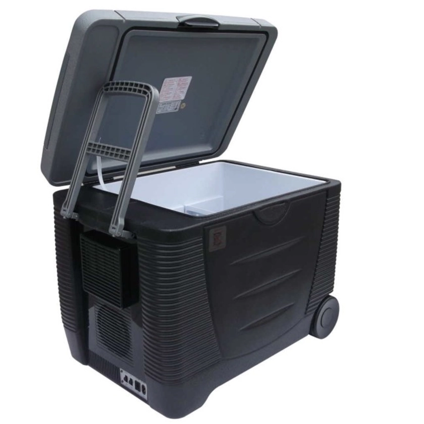 electriQ 45 Litre Portable Electric Coolbox with Wheels - Black eiQ45LCOOLBOXVE | Appliances Direct