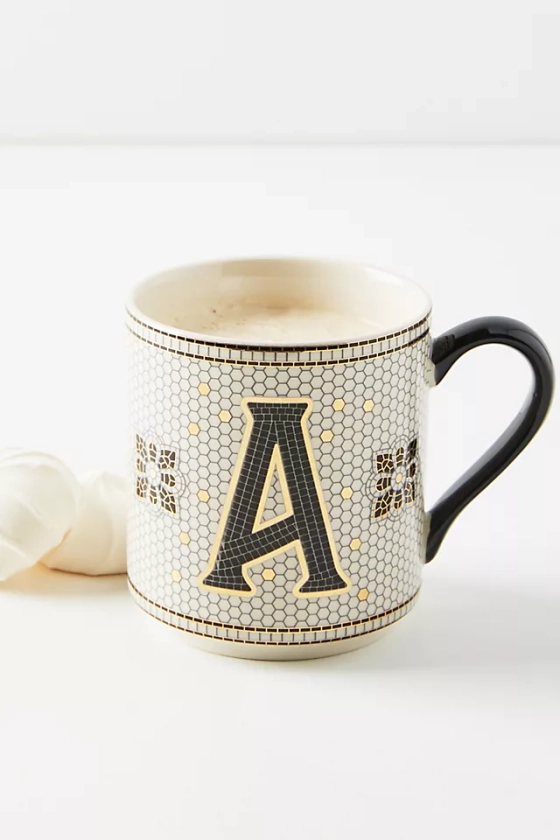 Bistro Tile Margot Monogram Mug