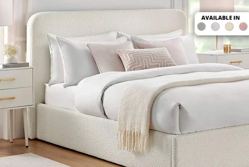 Cheltenham Bouclé Luxury Frame Bed Deal - Wowcher