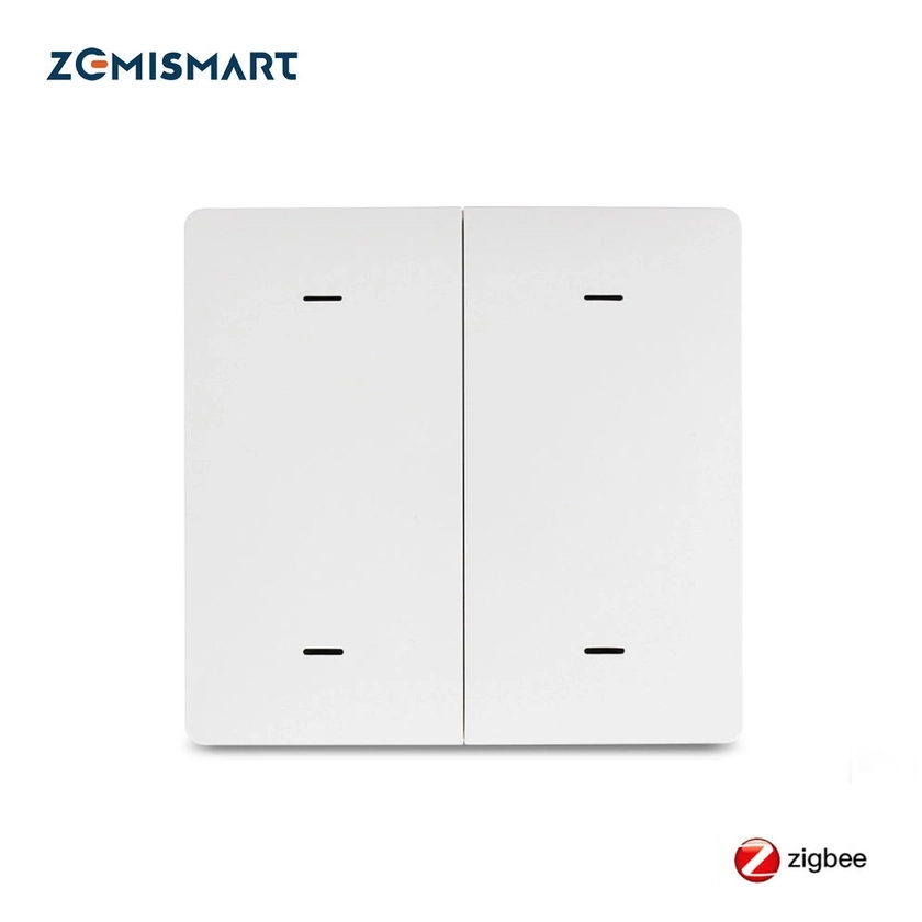 Zemismart Tuya Zigbee Wireless Switch Light Switch Battery Power Remote Control Timer Smart Life App