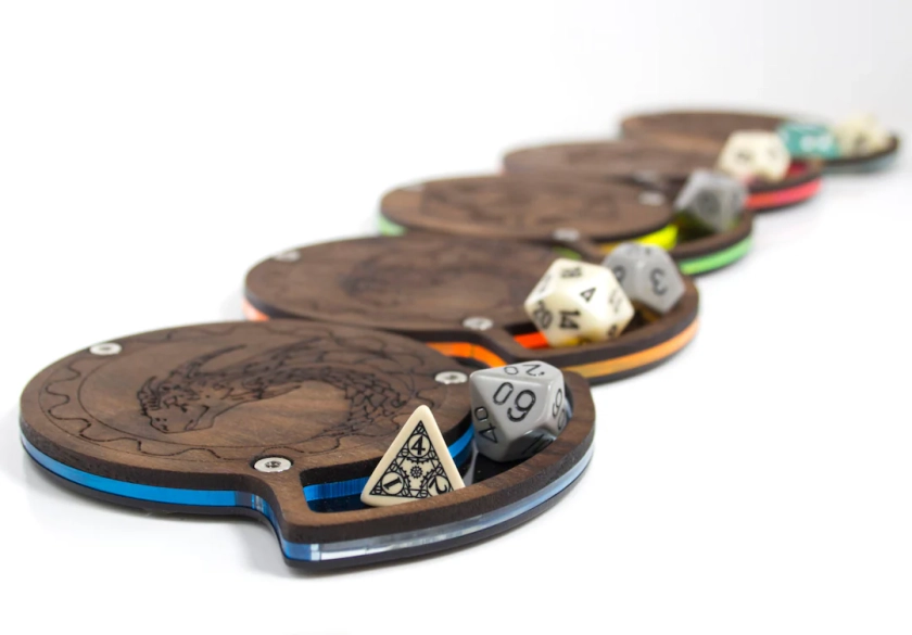 The Original Solid Walnut Top Dice Coasters in 4 Styles and 5 Colors - Etsy UK