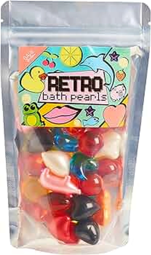 Retro Bath Beads Jumbo Pack of 30. Various Shapes and Scents. Animals, Hearts, Stars, Pearls. Bath Oil Beads Gift for Girlfriend Gift for Mom Gift for Women Birthday Gifts for Women. Bath Pearls.