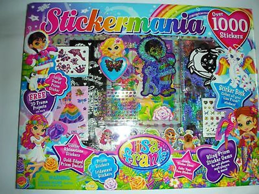 BRAND NEW LISA FRANK "STICKERMANIA" OVER 1000 STICKERS | eBay