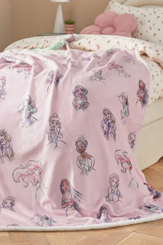 Buy Pink Disney Princess Super Soft Fleece Throw Blanket from the Next UK online shop