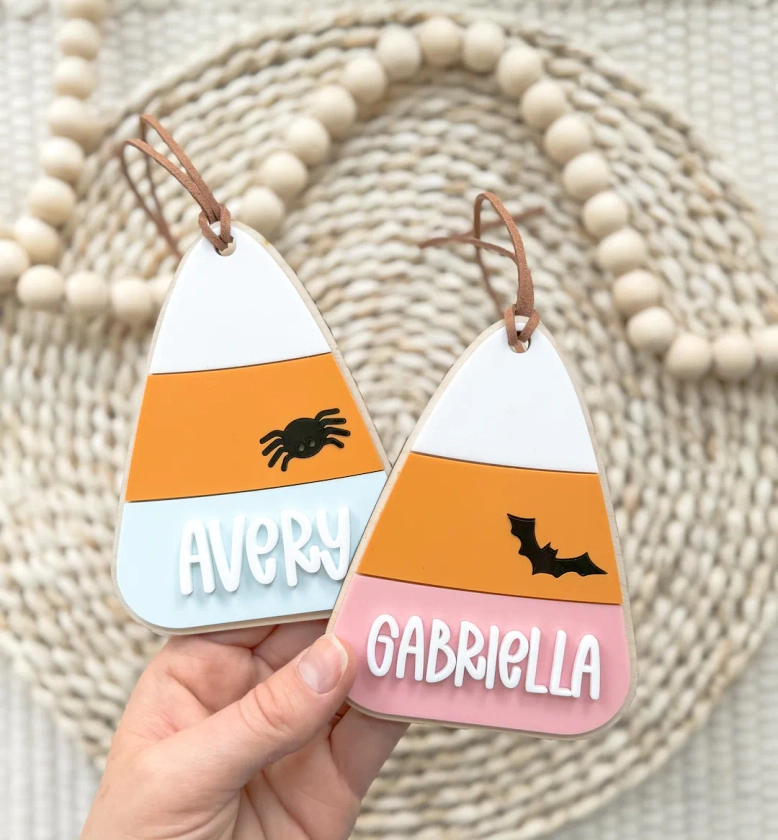 Boo Basket Tags, Personalized Boo Basket Tags, Halloween Basket Tags, Cute Halloween Decor, Kids Boo Baskets, Candy Corn Name Tag, Spooky - Etsy