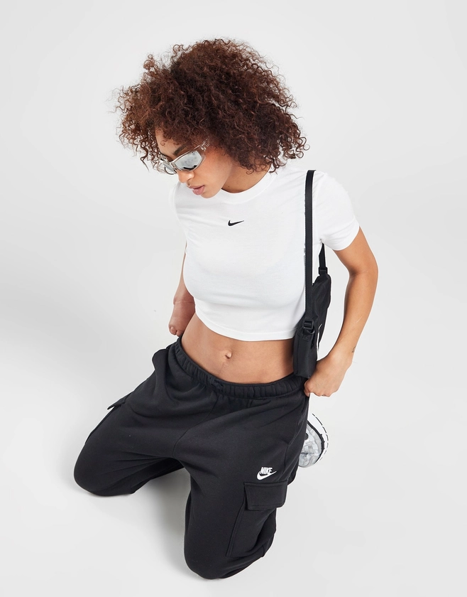 Nike Crop Top Essential Slim Femme Blanc- JD Sports France 