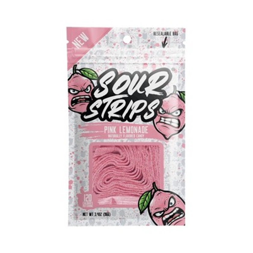 Sour Strips Pink Lemonade Candy - 3.4oz