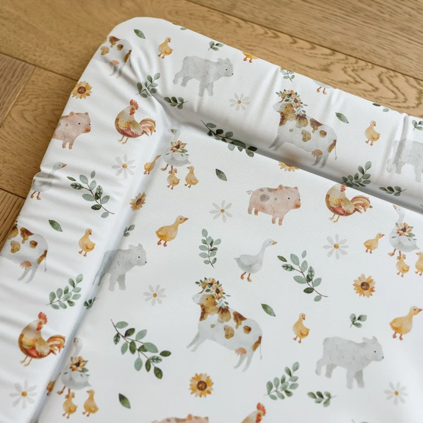 Mabel & Fox - Baby Changing Mat - Farmyard Animals