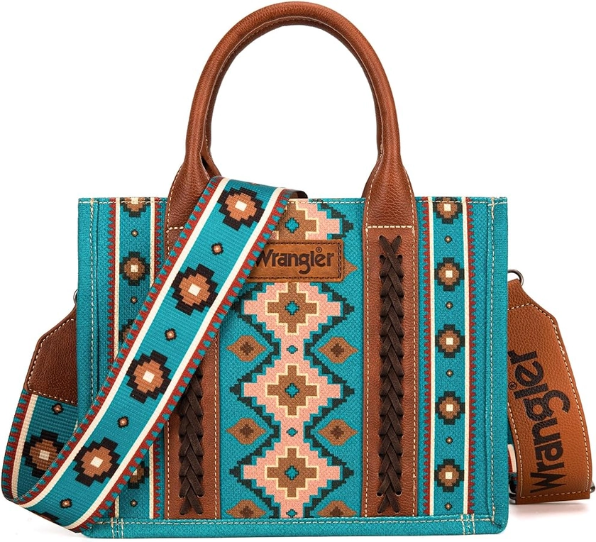 Montana West Wrangler Tote Bag for Women Western Shoulder Purses Boho Aztec Satchel Handbags