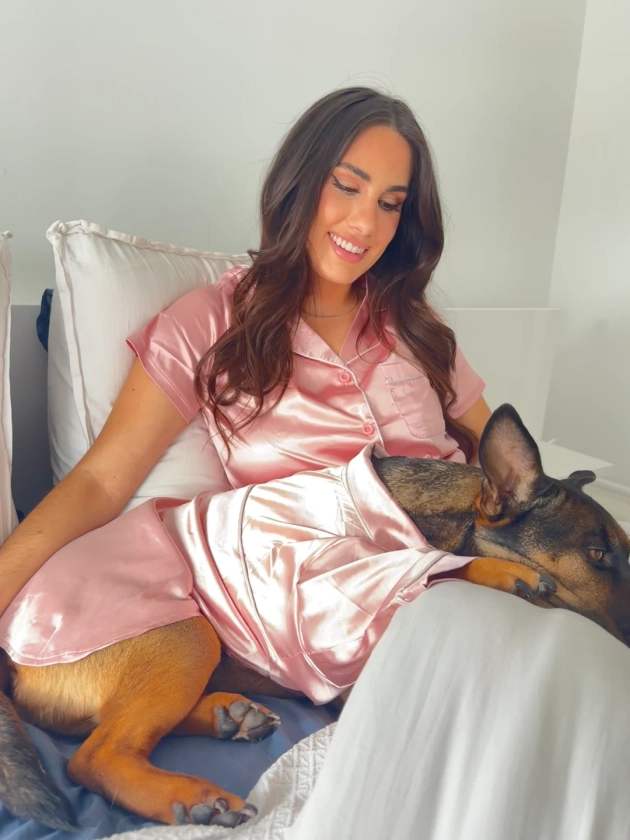 Rose Gold Matching Pet and Owner Pajama Set dogs, Cats and People Gift for Dog Moms Silky Pj's - Etsy UK