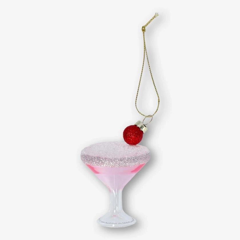 Cocktail Christmas Bauble - 7x6x6 cm | Festive Hanging Ornament