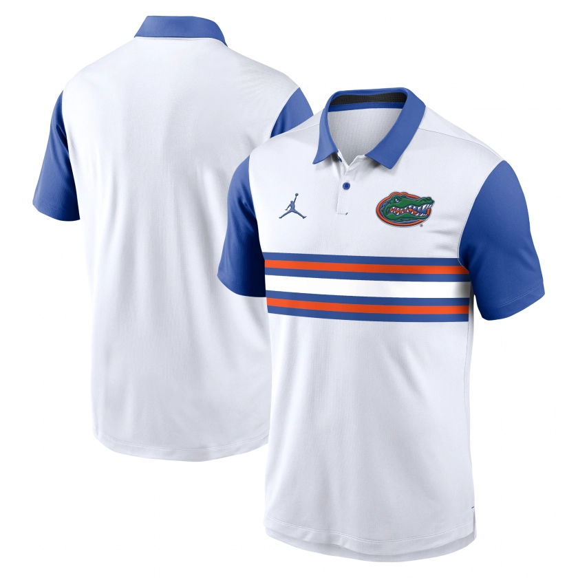 Florida Gators Jordan Brand Primetime Campus Vapor Performance Polo - White