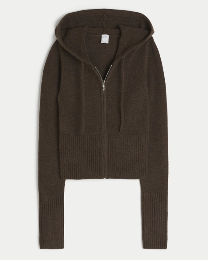 Women's Gilly Hicks Sweater-Knit Zip-Up Hoodie | Women's Sleepwear & Loungewear | HollisterCo.com