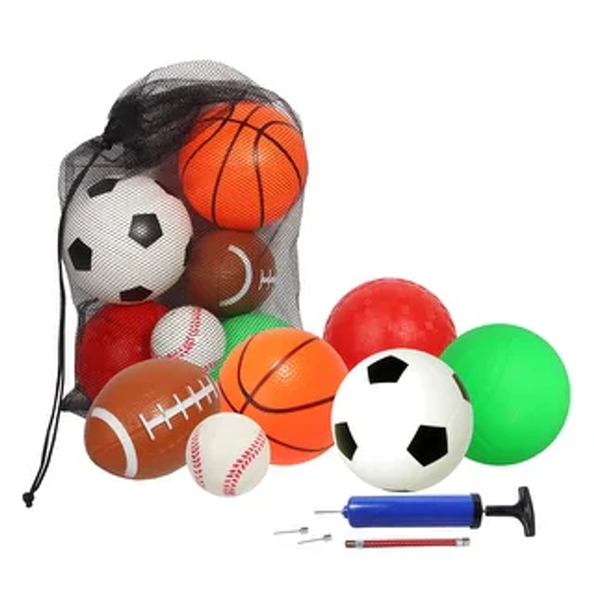 GSE™ Set of 6 Mini Sports Balls Set - Soccer Ball, Basketball, Volleyball, Playground Ball, Football & Baseball for Toddlers | Overstock.com Shopping - The Best Deals on Other Outdoor Play | 42158468