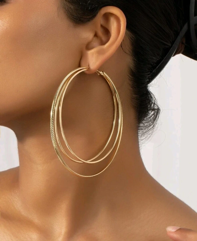 Golden Hoop Earrings