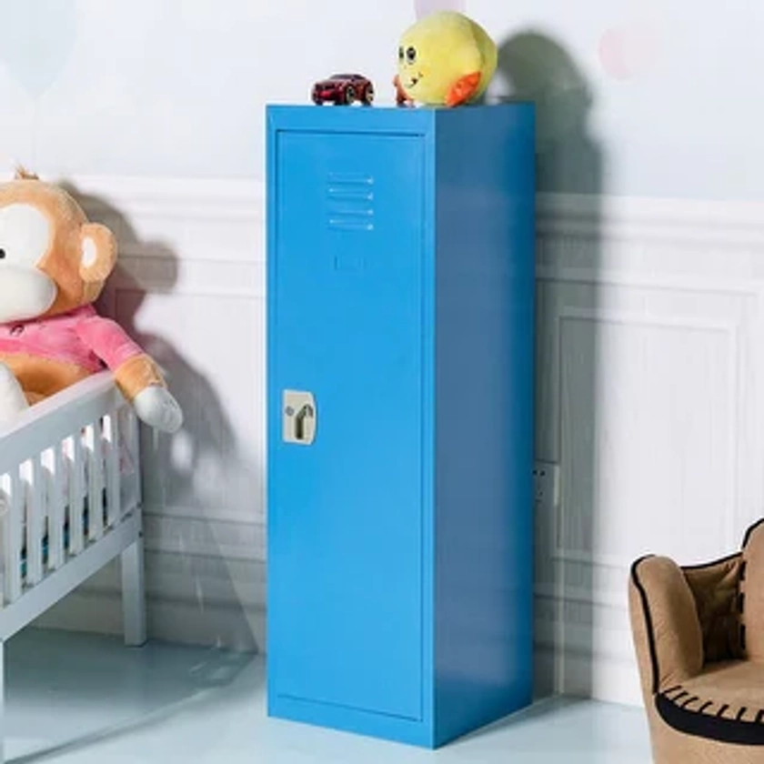 Costway 48'' Kid Locker Safe Storage Children Single Tier Metal | Overstock.com Shopping - The Best Deals on Kids' Storage | 24265263