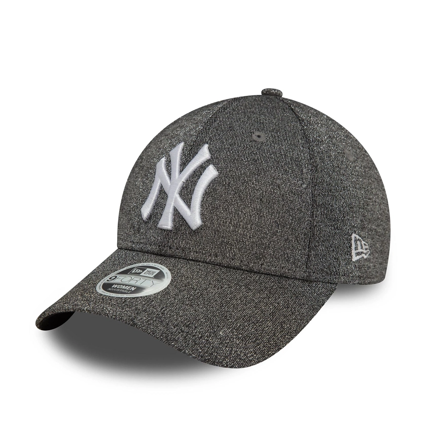 New York Yankees Womens Glitter Black 9FORTY Adjustable Cap