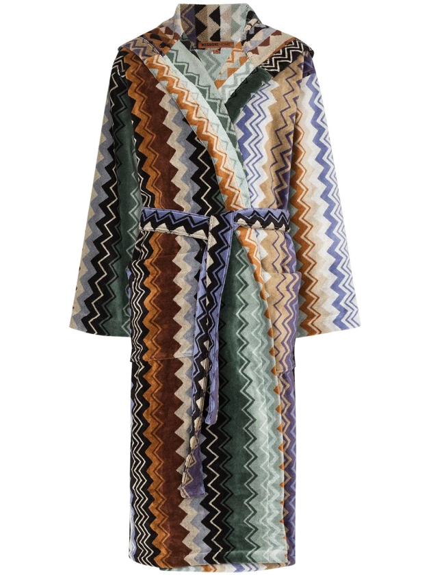 Giacomo belted hooded bathrobe