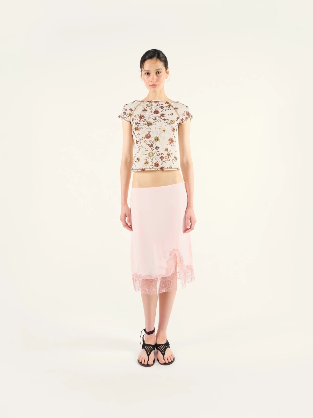 ZOLE - Lace detailed skirt with slit