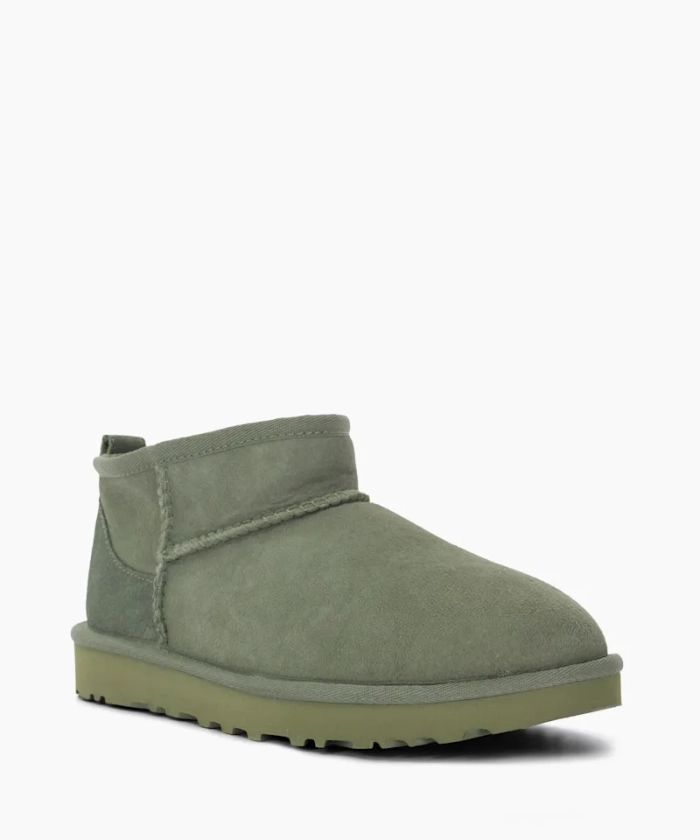 Classic Ultra M Khaki, Mini Sheepskin Boots | Dune London