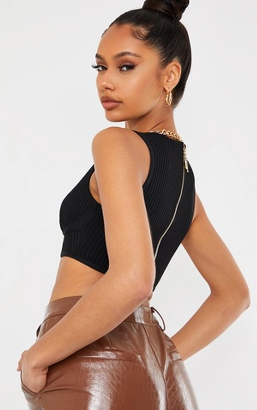 Black Bandage Underwire Crop Top