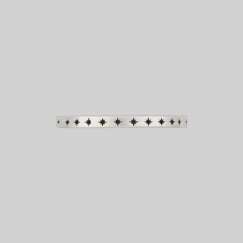 DAYS DELIGHT. Delicate Star Stacking Ring - Silver