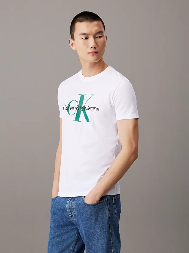 T-shirt con monogramma slim da Calvin Klein® | J30J3208060K8