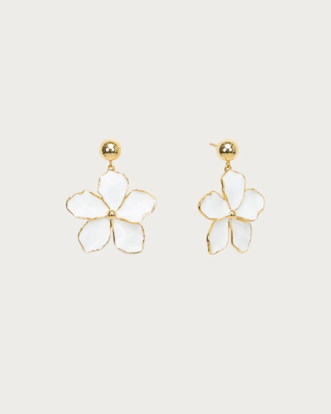 White Flower Earrings| En Route Jewelry | En Route Jewelry